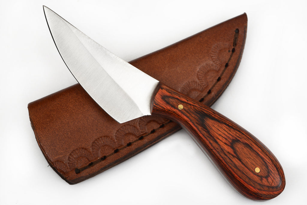 4.5 inch Hunting Knife Set W. Leather Case