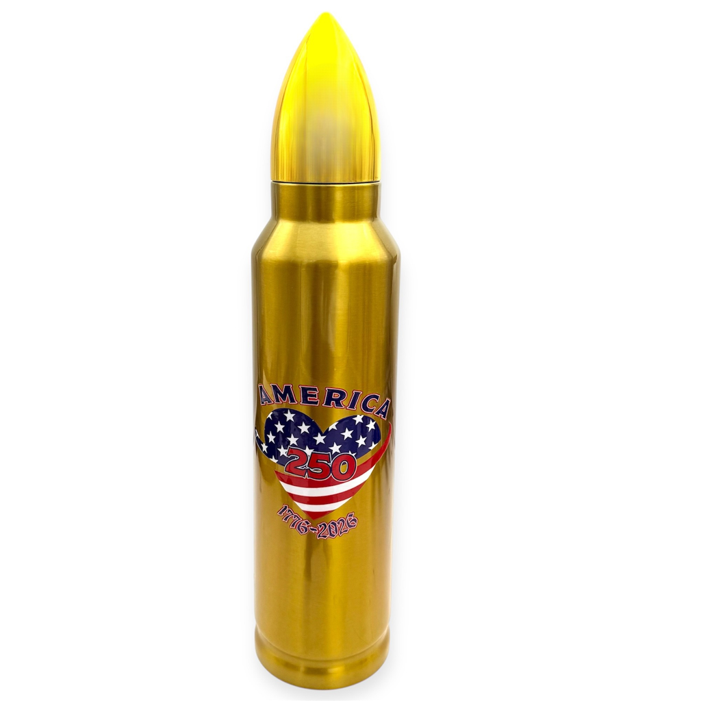 Bullet shaped flasks America Heart