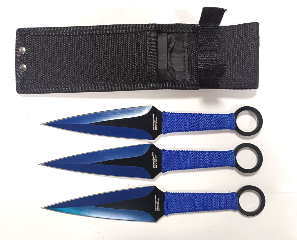 3 PC Throwing knives Blue