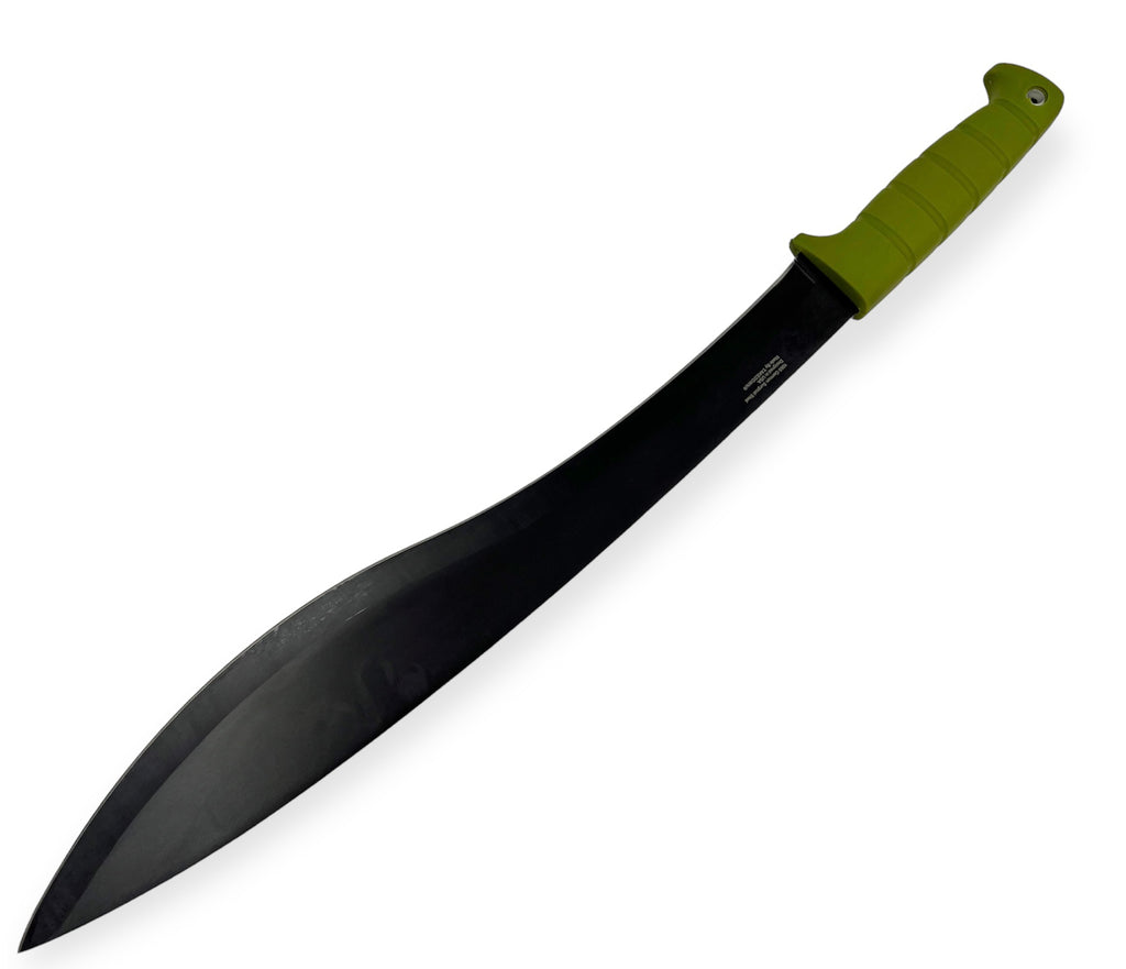 21 Inch Takedown® Undead Slayer Colima Machete 5.5mm Thick Blade Green  Handle