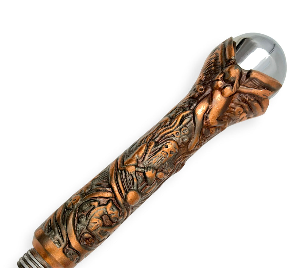 Set Of 12pieces (1 Dozen) Lightbearer Harem Vintage Antique Walking Cane Stick Hidden Sword Copper