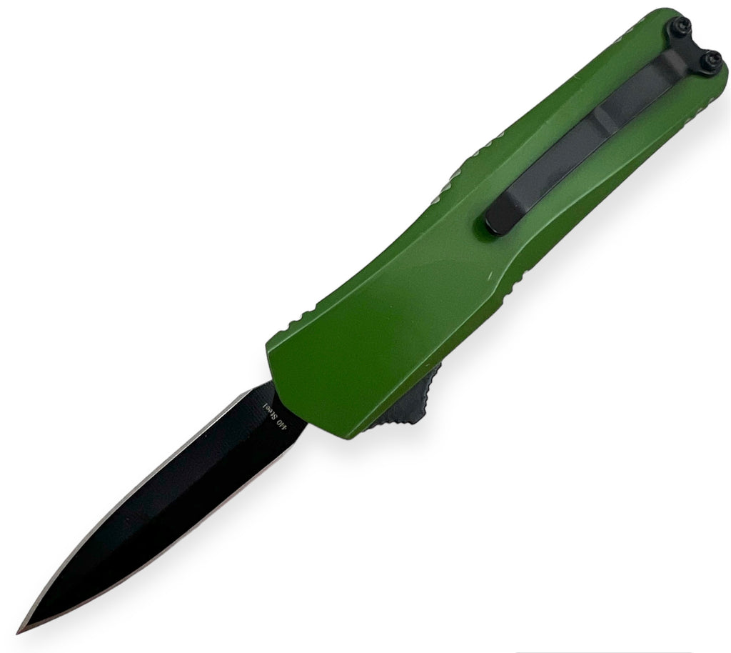 OTF Automatic Knife Drop Point  - (Green)