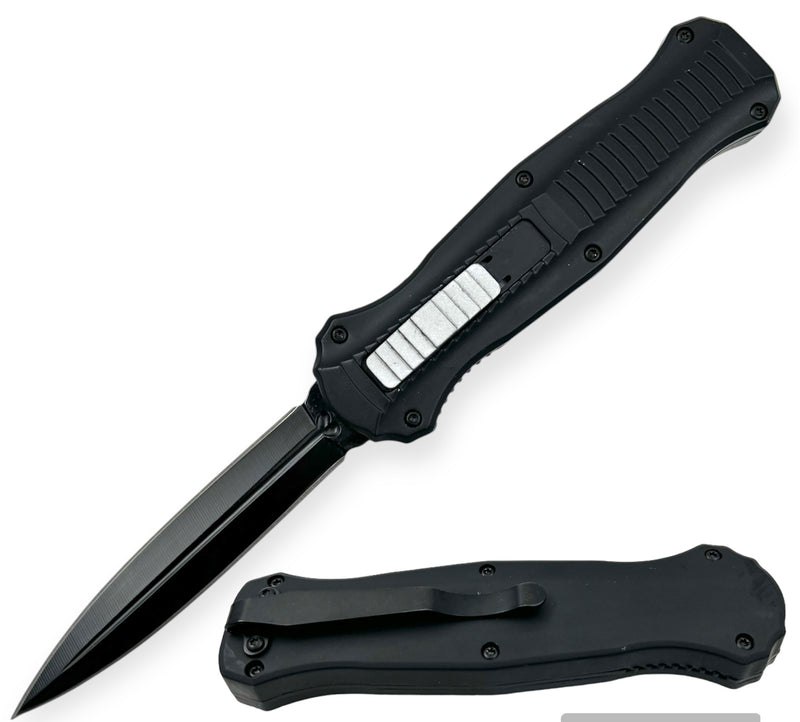 OTF Knife Double Side Blade Black