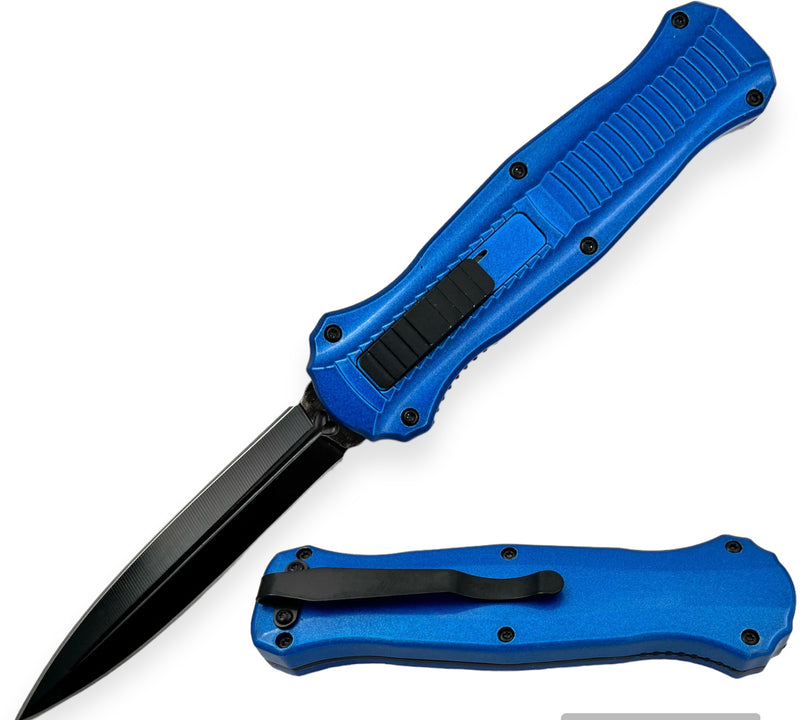 OTF Knife Double Side Blue