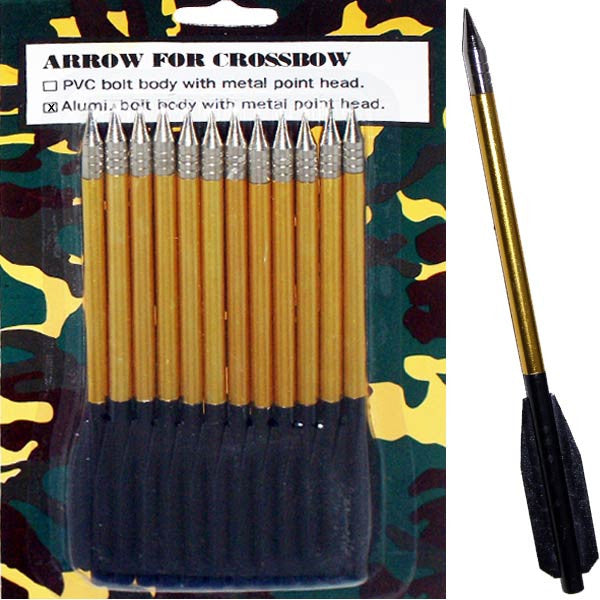 12 PC Aluminum Arrows, , Panther Trading Company- Panther Wholesale
