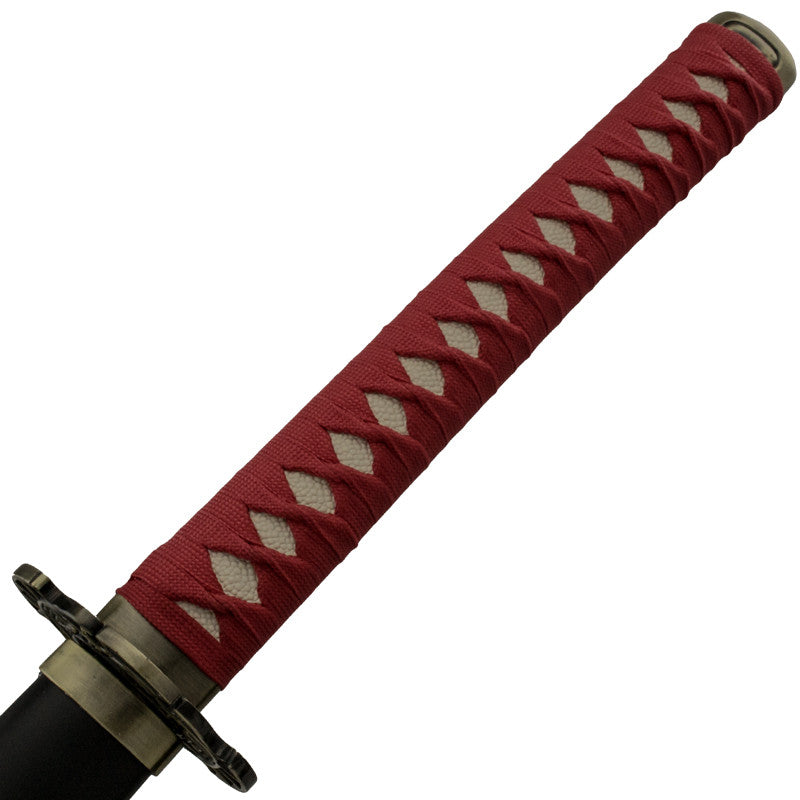 Black and Red Katana Sword with Scabbard, , Panther Trading Company- Panther Wholesale