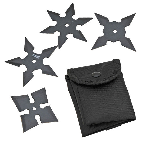 4 Piece Mini Throwing Stars Set, , Panther Trading Company- Panther Wholesale