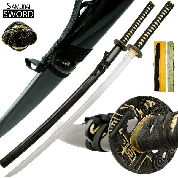Handmade Shaman Sword Katana Sword Set with Case, , Panther Trading Company- Panther Wholesale