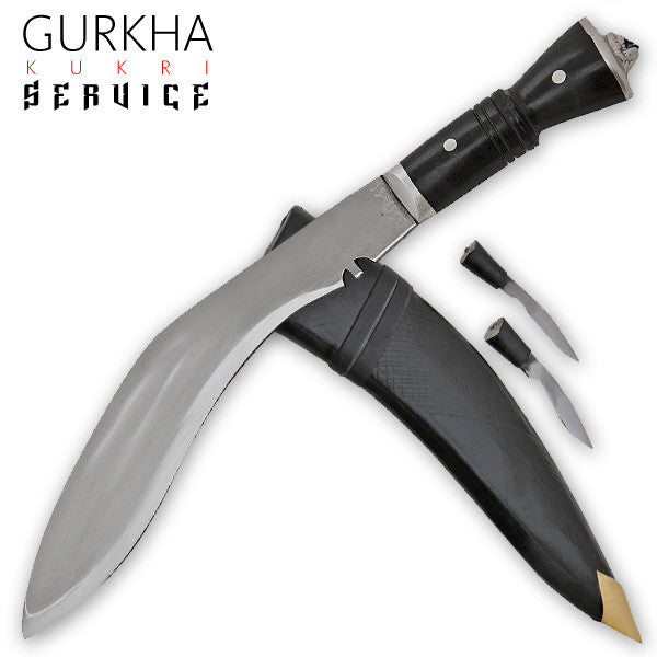 Gurkha Kukri Service Machete (Black), , Panther Trading Company- Panther Wholesale