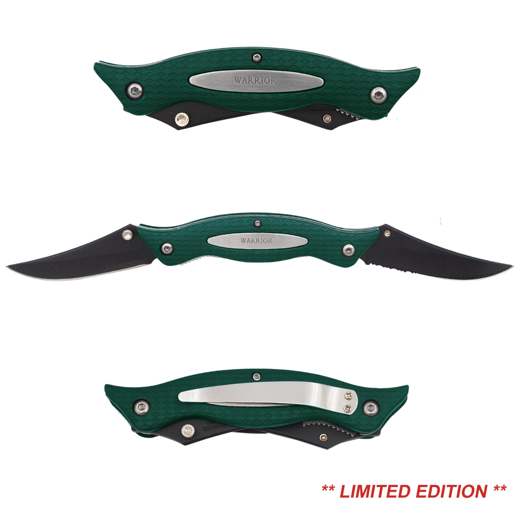 10 inch Warrior Super Knife Green Stainless Steel- Double Edge