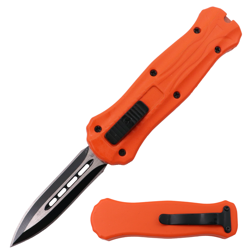 Miniature OTF Automatic Knife - Orange