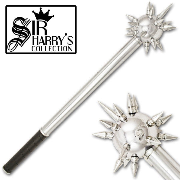 30 Inch Mace Morning Star Silver Finish, , Panther Trading Company- Panther Wholesale