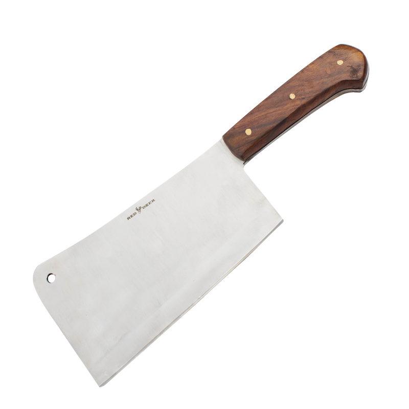 Wooden Handle 13 inch Meat Cleaver with Full Tang Blade, , Panther Trading Company- Panther Wholesale