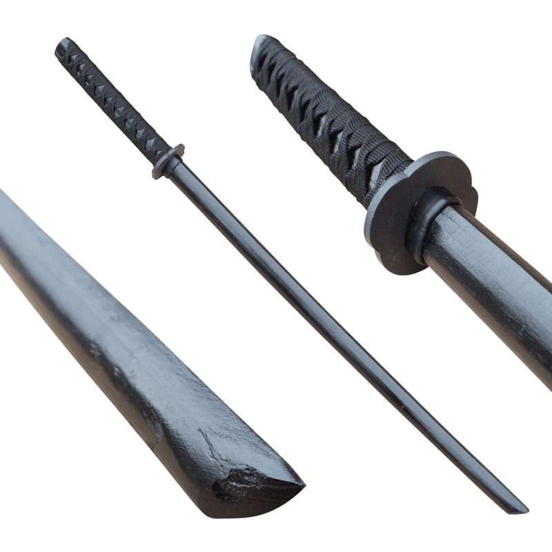 Jet Black Bokken Wood Practice Sword, , Panther Trading Company- Panther Wholesale