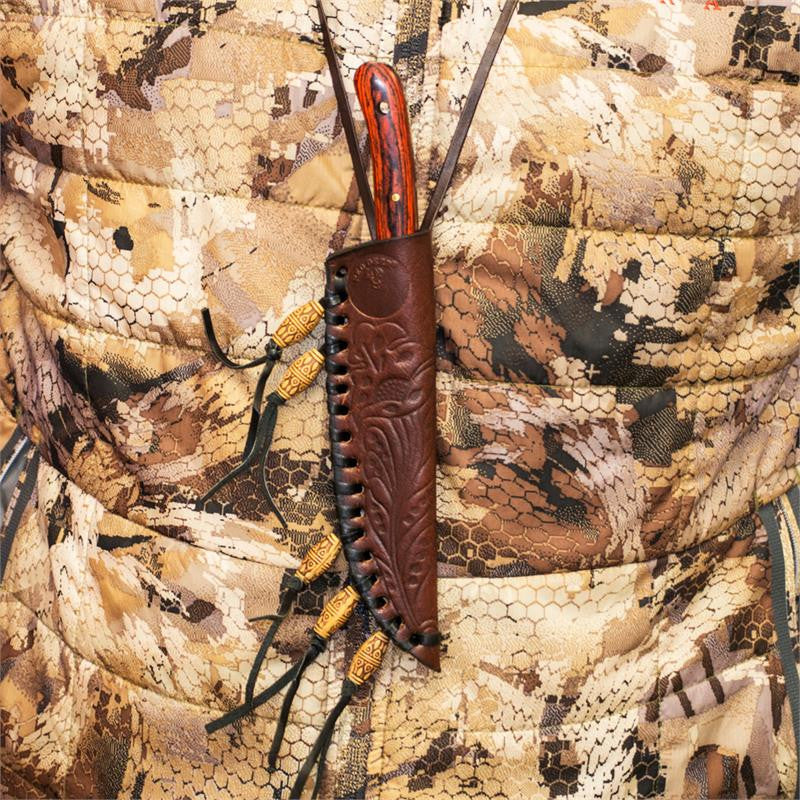 Red Deer® Patch Knife (Red Rose Wood) Large, , Panther Trading Company- Panther Wholesale