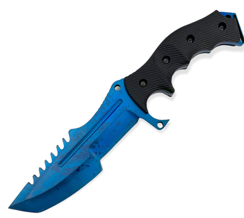 Tanto Blade jungle King tactial knife  with case BLUE