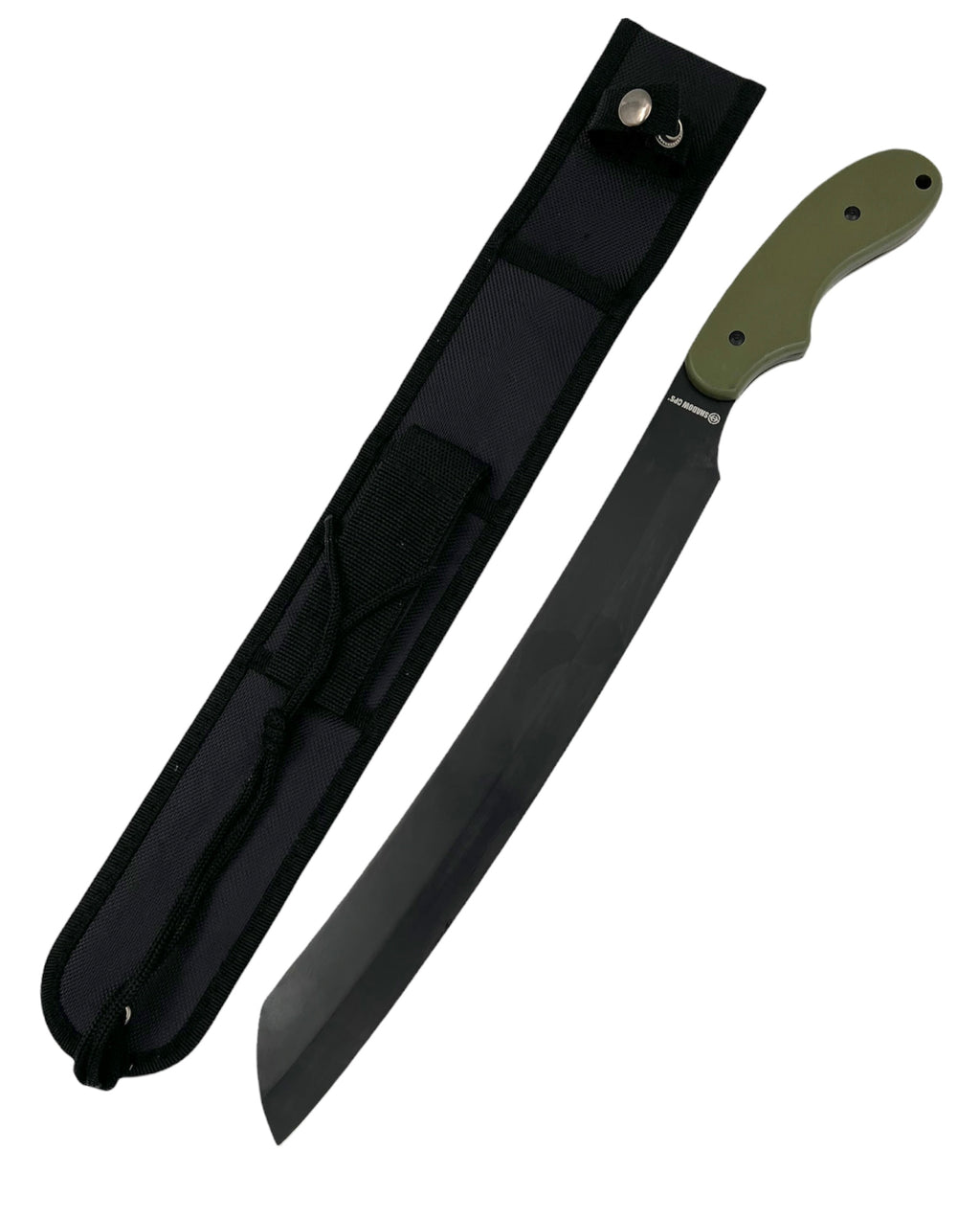 Shadow Ops® COMBATIBLE Large machete with case (GREEN)