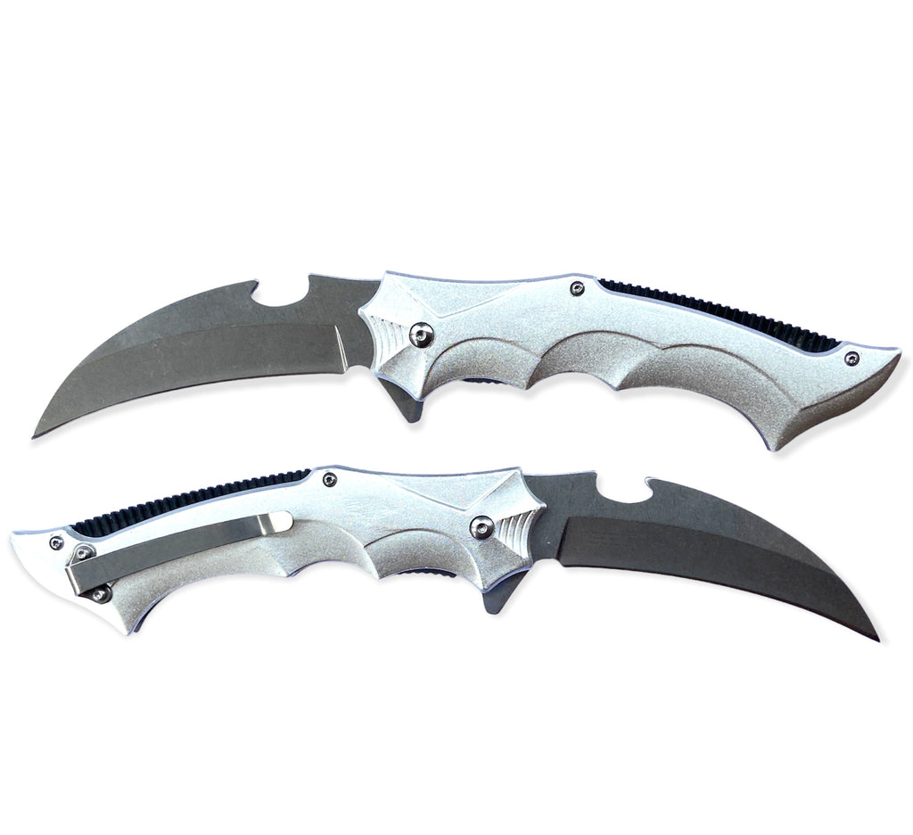Tiger Usa®   Spring Assisted  Knife - SILVER