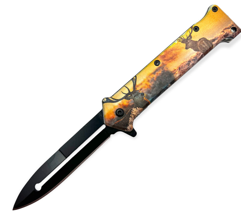 Tiger-USA Spring Assisted Knife - DEERS