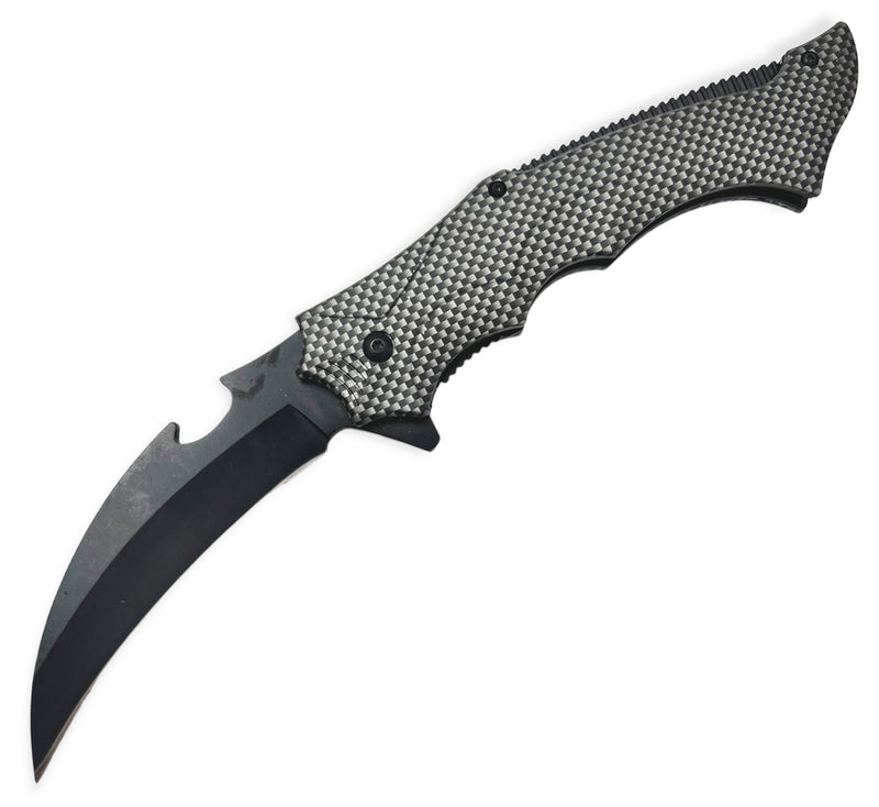 Tiger Usa®   Spring Assisted  Knife - CARBON FIBER