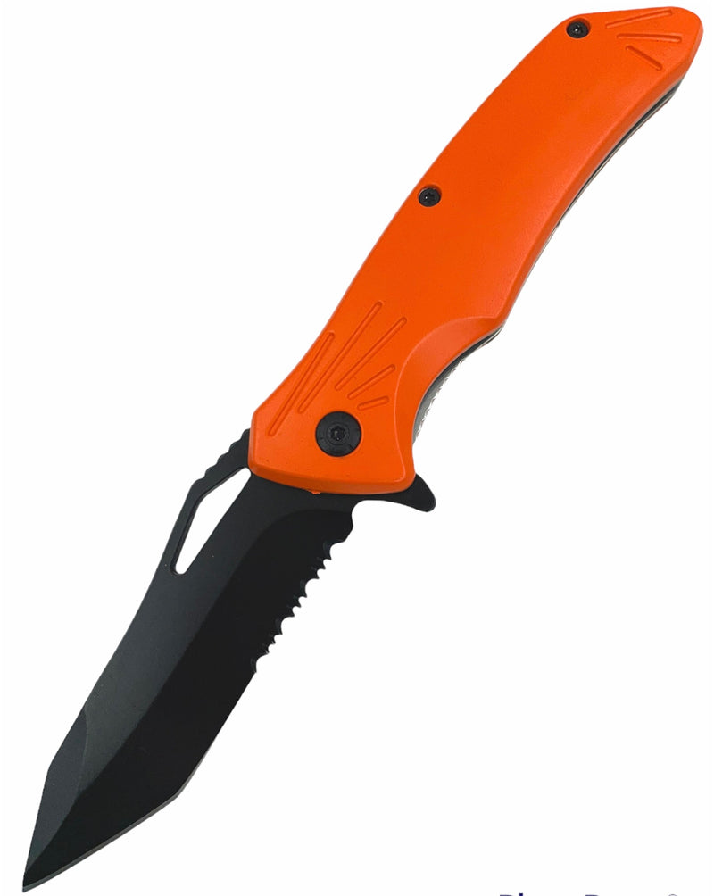 Tiger USA Spring Action Knife ORANGE  Tanto
