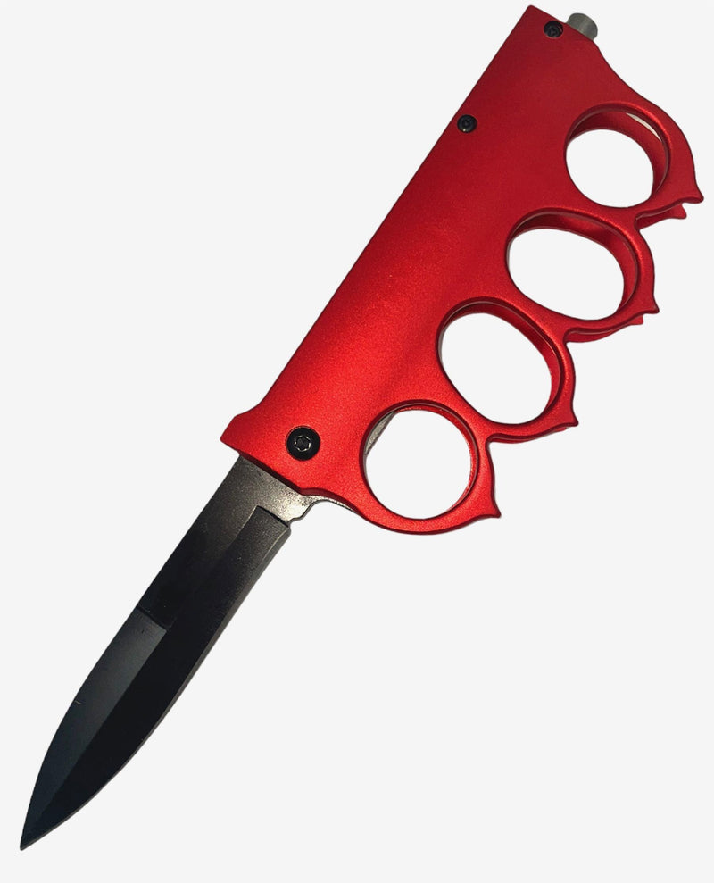 RED Spring Assisted Trench Knife