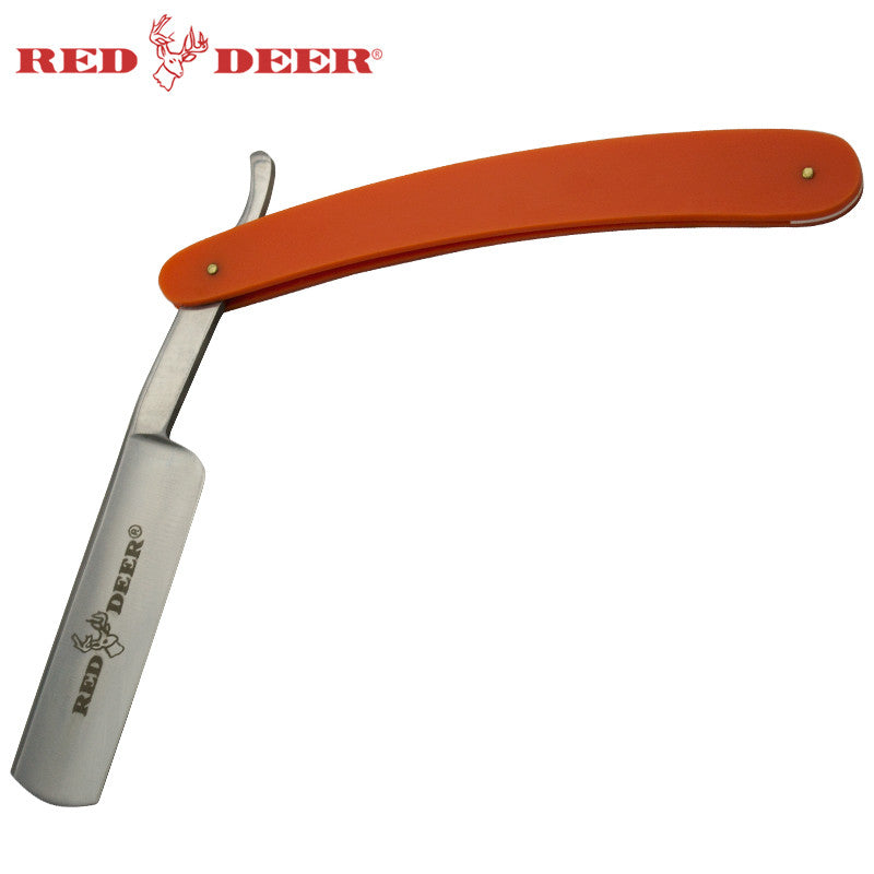 Orange Red Deer Shaving Barber Vintage Straight Razor, , Panther Trading Company- Panther Wholesale