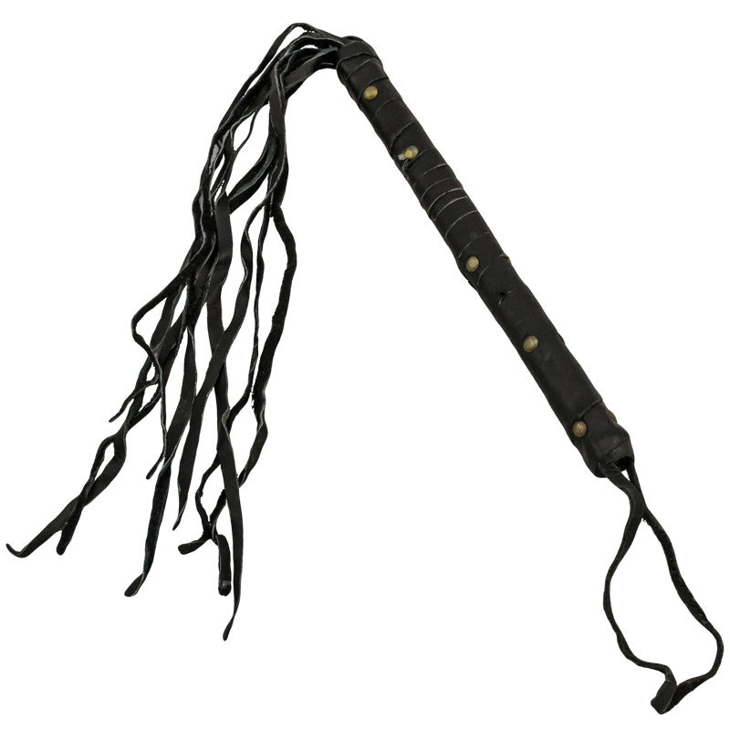 Real Leather Cat-O-Nine Tails Whip 10 Inch, , Panther Trading Company- Panther Wholesale