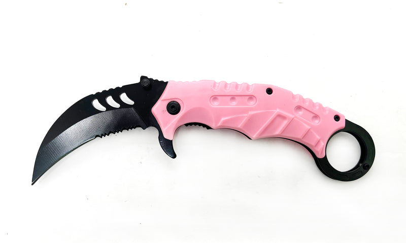 Tiger-USA Karambit Style Knife -  PINK