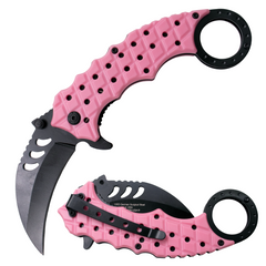 Tiger-USA® Folding Knife Karambit Style HOT PINK – Panther Wholesale
