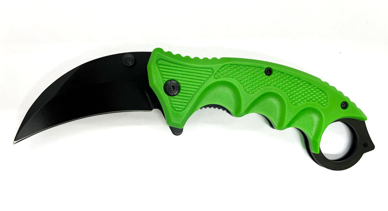 Green Folding Knife W.Clip