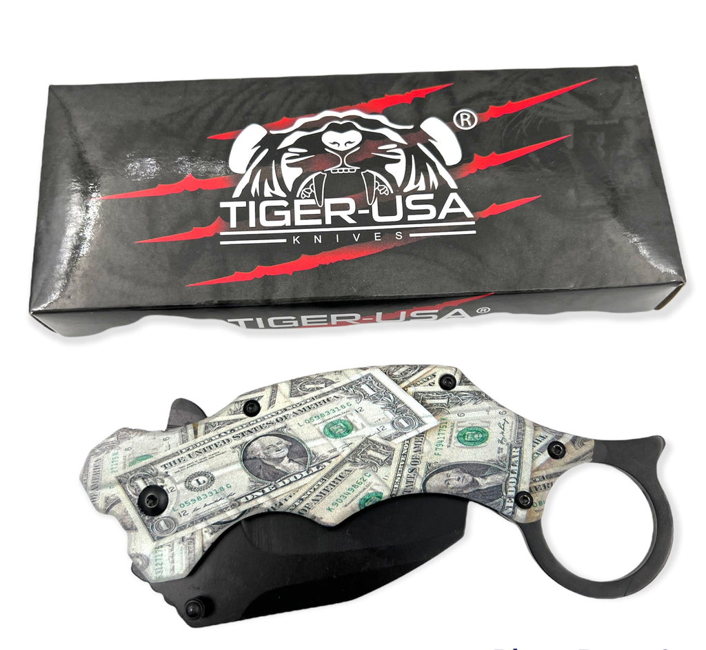 Tiger-USA® Folding Knife Karambit Style DOLLAR