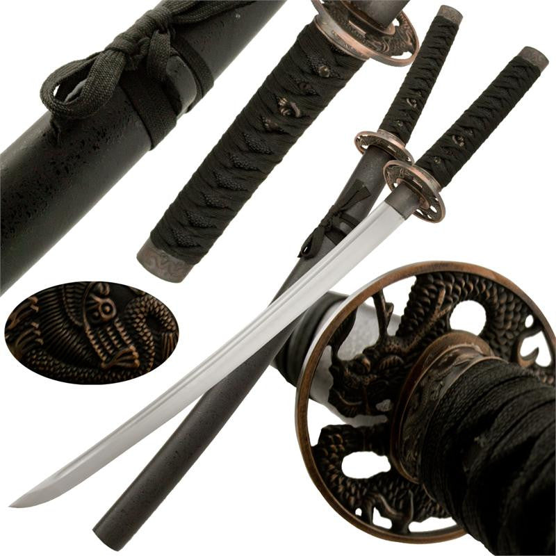 Bronze Buff Samurai Katana Sword with Scabbard, , Panther Trading Company- Panther Wholesale