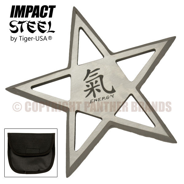 Silver Energy Pentagram Thrower by Tiger-USA, , Panther Trading Company- Panther Wholesale
