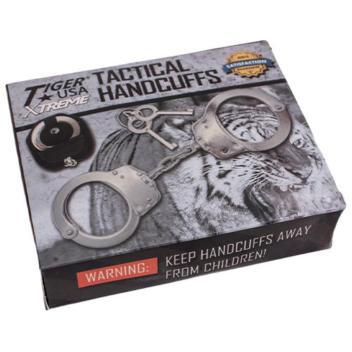 Chain Solid Steel Handcuffs - Silver