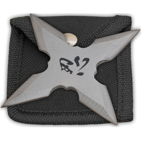 3 Inch Throwing Star W/ "Tolerance" Chinese Symbol- Silver, , Panther Trading Company- Panther Wholesale