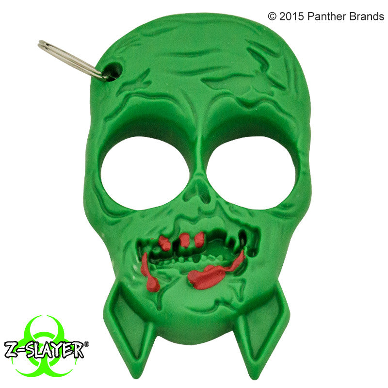 Zombie Skull Self Defense ABS Keychain, , Panther Trading Company- Panther Wholesale