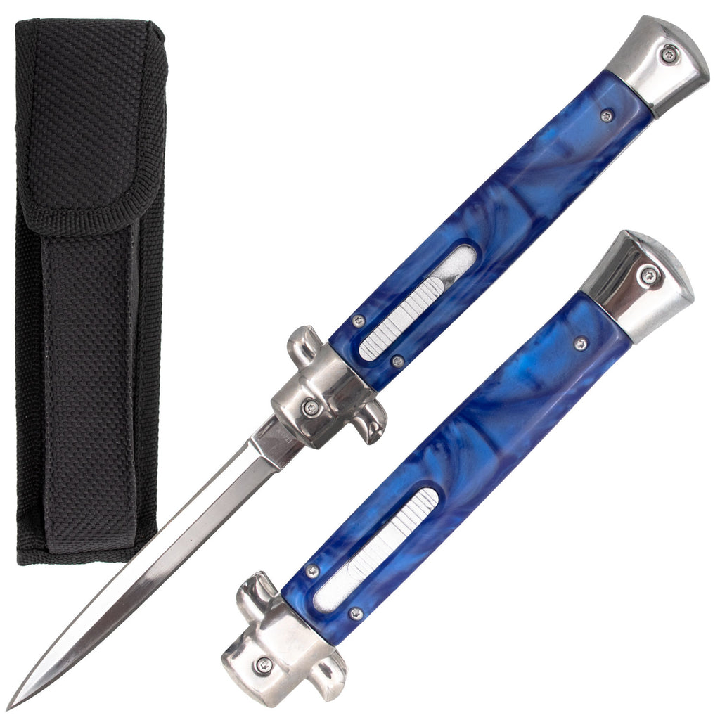 10 Inch Italian Style Automatic OTF Mob Monster (Blue Color Handle)