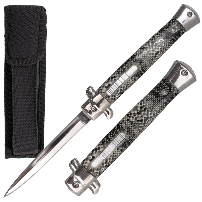 10 Inch Italian Style Automatic OTF  Mob Monster (Snake Skin Style Handle)