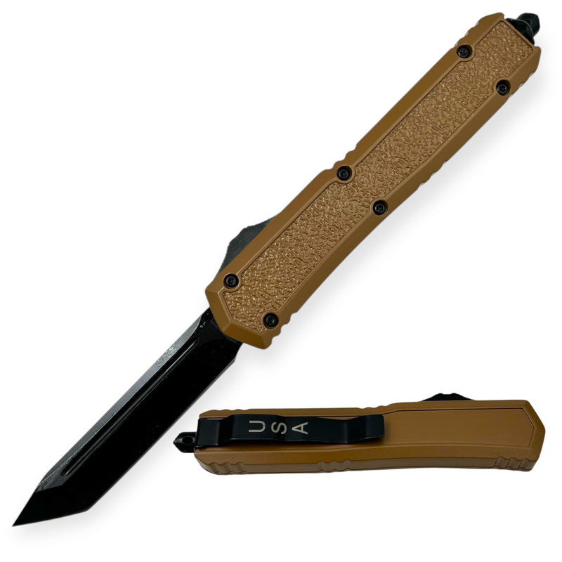 Brown  Deploye 8.5inch  OTF Knife