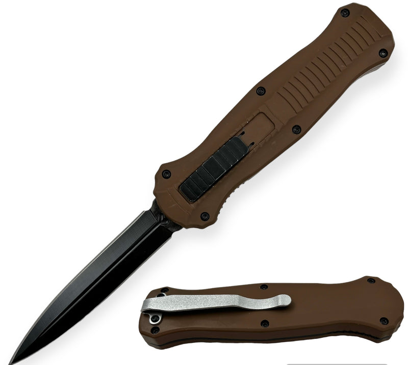 OTF Knife Double Side Brown