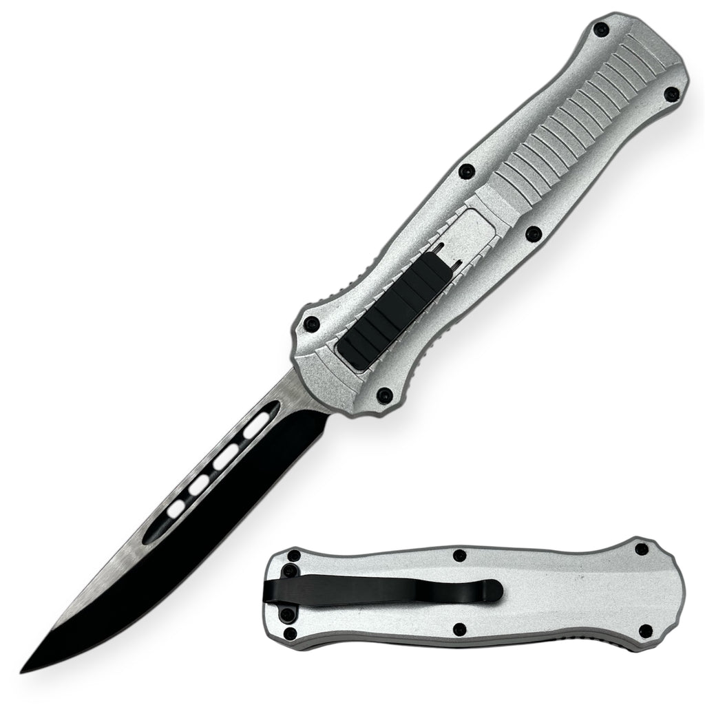 Otf Drop Point   Silver   w/ Nylon Sheath