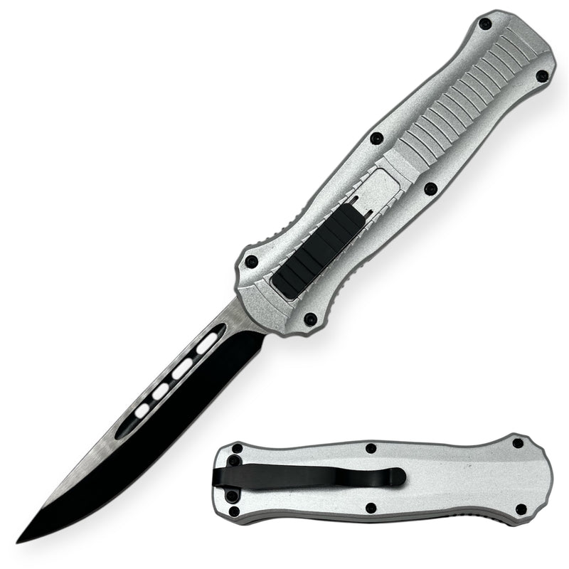 Otf Drop Point   Silver   w/ Nylon Sheath
