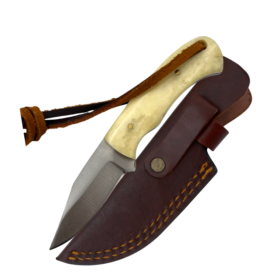 Red Deer® Clip Point Full Tang 6 Inch  Bone Hunting Knife