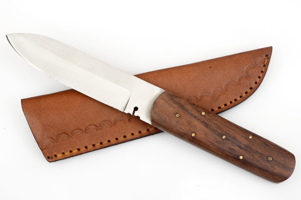 8.5 inch Hunting Knife Set W. Leather Case