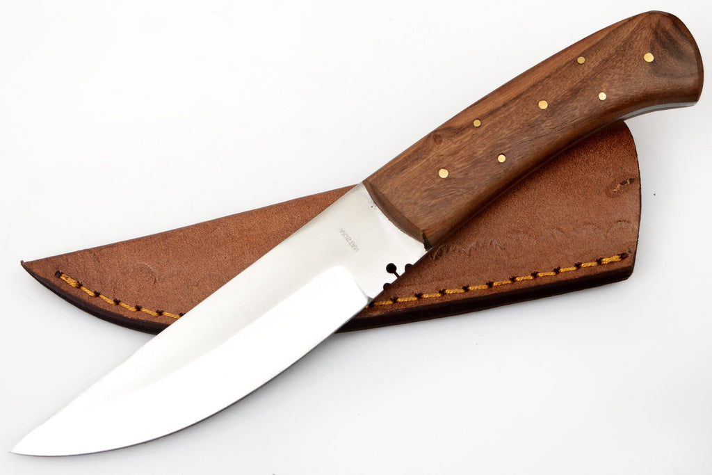 8.5 inch Hunting Knife Set W. Leather Case