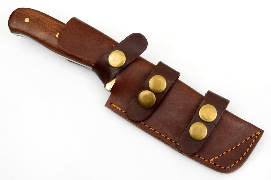 Red Deer® Damuscus Hunting Knife W. Case Stag and Bone handle
