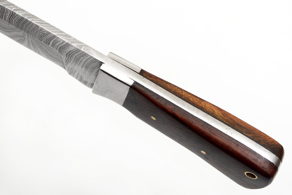 8.0 inch Red Deer® Damuscus Hunting Knife W. Leather Case