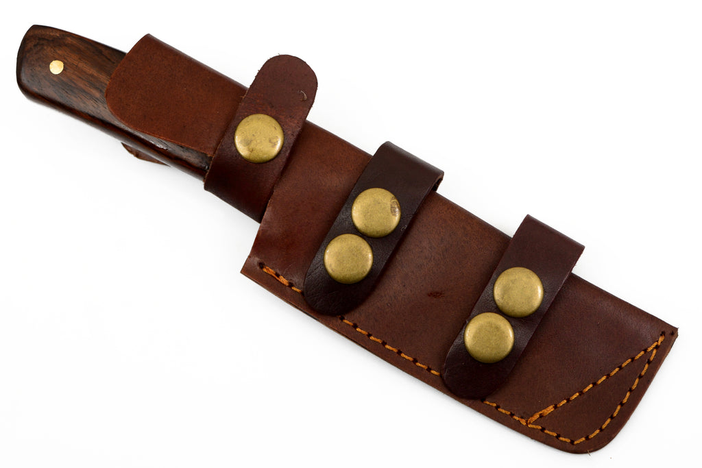 8.0 inch Red Deer® Damuscus Hunting Knife W. Leather Case
