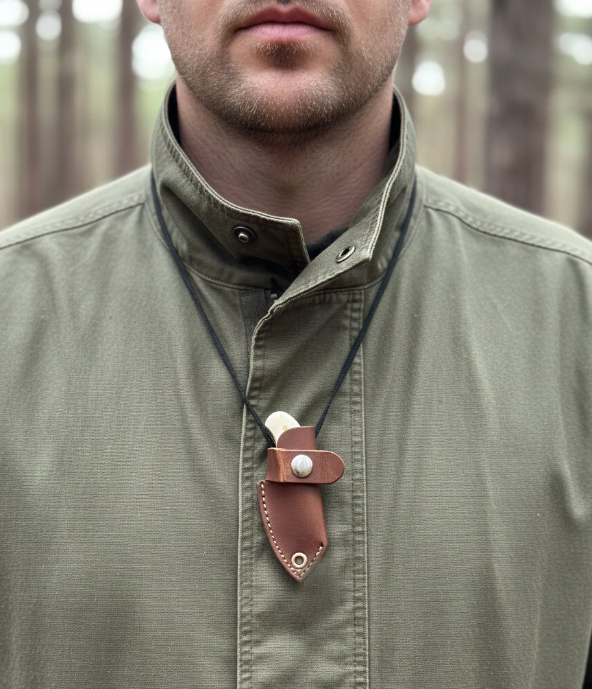 Red Deer® Push Dagger W case Bone